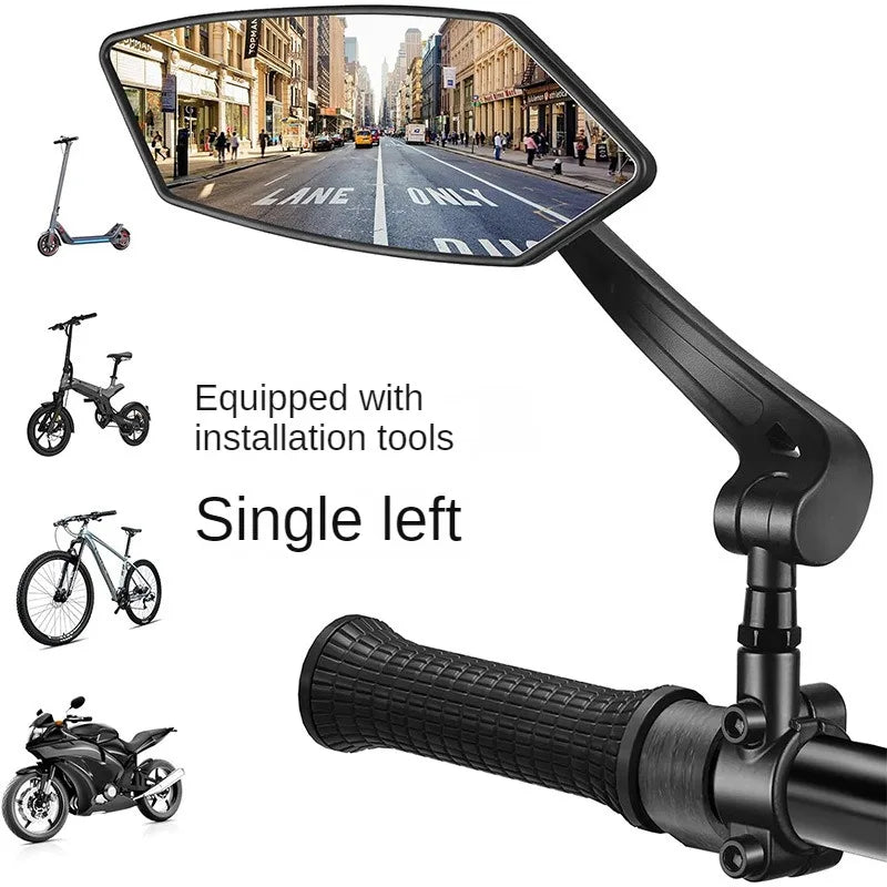 DOMEN Bicycle Rearview Bike 360° Rotate Adjustable Wide Angle Mirror Road Bike Handlebar Rear View Mirrors Bike Accessories