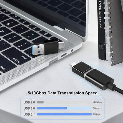 USB3.1 Male to USB C Male Adapter Charging Adapter for Easy Device Connection for Macbook Huawei Samsung Xiaomi Connector