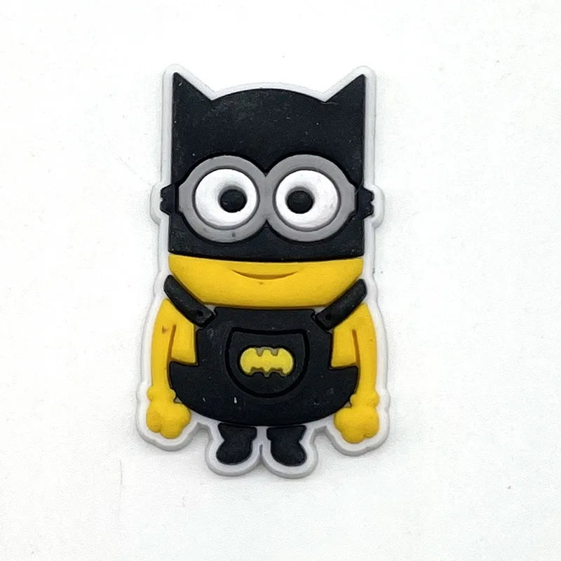 12-36Pcs Minion Cartoon Shoe Charms For Slides Sandals,PVC Shoe Decorations Accessories For Christmas Birthday Gift Party