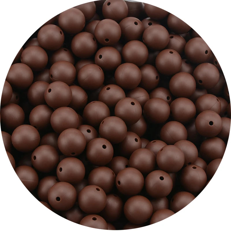 LOFCA 12mm 50pcs/lot Beads Food Grade Silicone Teether Round Beads Baby Chewable Teething Beads Silicone Teether For Diy