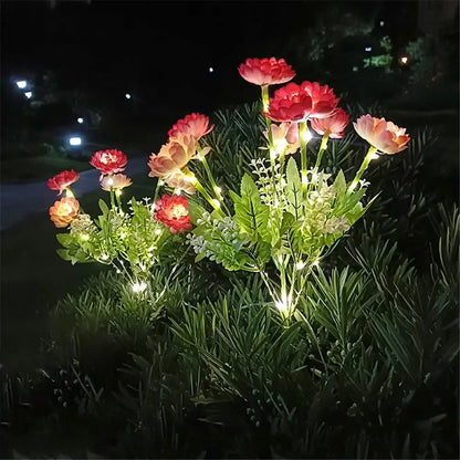 Solar Lights Outdoor Lighting Solar Garden Light Snow Lotus Flower Lawn Lamp for Yard Patio Flower Party Lamp Wedding Mother Day