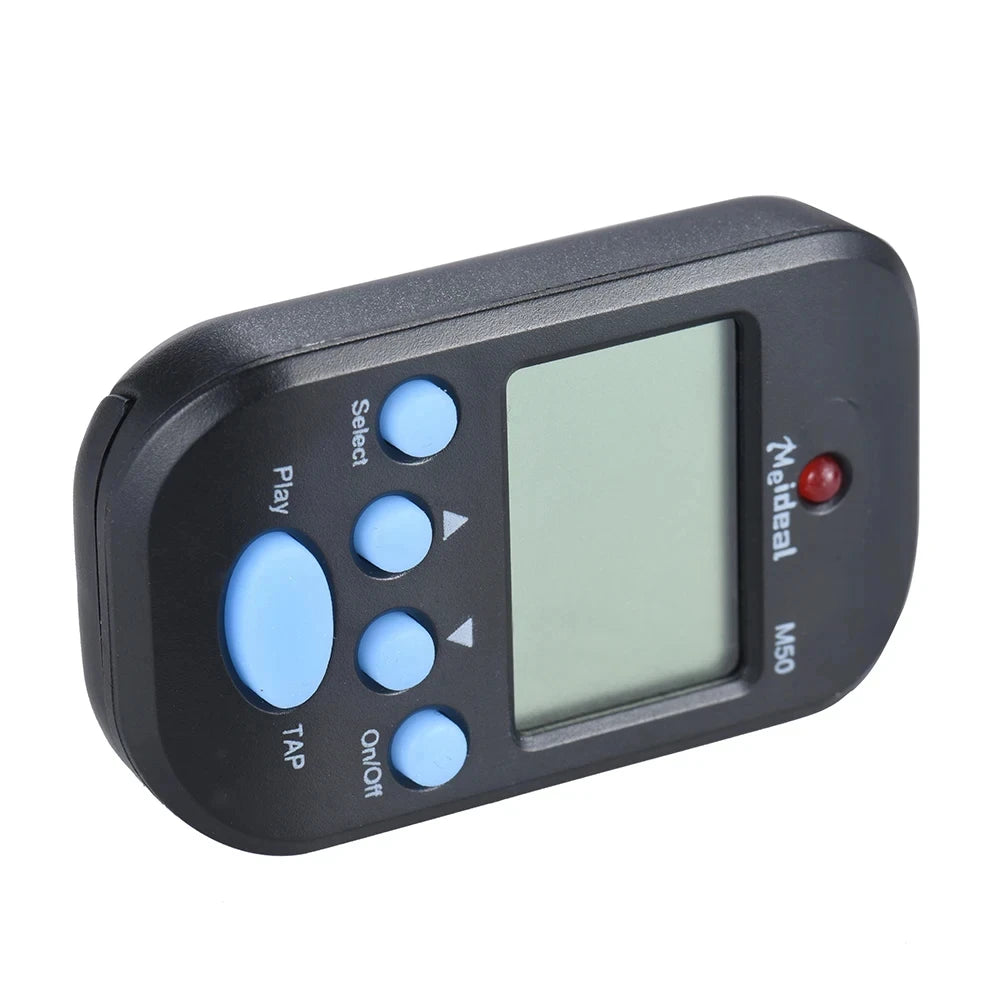 M50 Professional LCD Digital Metronome for Guitar Violin Bass - Rhythm Metronome for Stringed Instrument Players