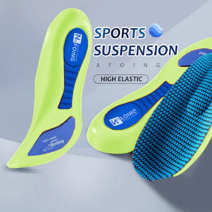 Green Orthopedic Insoles for Sport Shock-absorbing Insole for Shoes Arch Support Plantar Fasciitis Templates Pads Men Women Sole