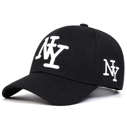 Unisex NY Letter Embroidery Leopard Print Baseball Caps Spring Autumn Outdoor Adjustable Casual Hats Sunscreen Hat Sports Cap