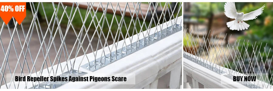 Bird Spikes Repellent Supplies Against Pigeons Crows Repeller Outdoor Defense Scare Birds Garden Scarecaper Outside Anti Gadgets
