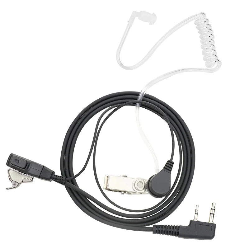 1Pcs Air Acoustic Tube Headset For Baofeng Radio Walkie Talkie K Port Earphone PTT With Microphone For UV-5R 888s Guard Earbuds