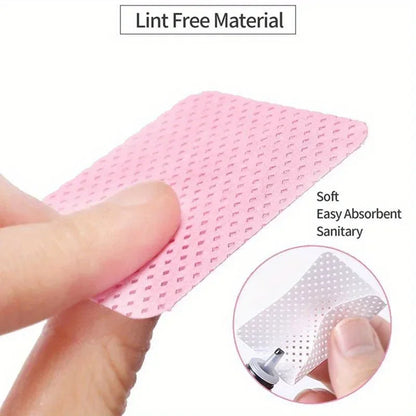 20-600pcs Lint-Free Nail Wipes Gel Cleansing Tissues Aluminum-Free Nail Polish Remover Pads for Nail Beauty Cleaning Care Tool