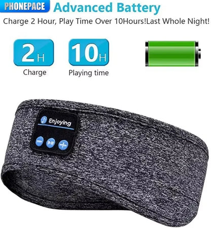 HOMEFISH BT Earphones Sports Sleeping Headband Elastic Wireless Headphones Music Eye Mask Wireless Bluetooth Headset Headband