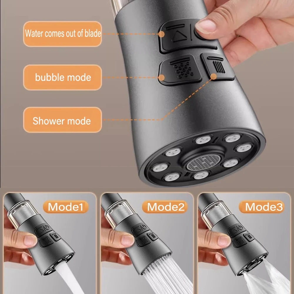 360° Rotate Kitchen Faucet Extender With Filter Function Universal Aerator Splash Filter Washbasin Faucet Bubbler Nozzle Aerator