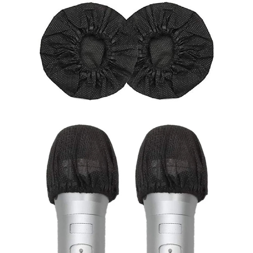 100 PCS Microphone Hygiene Cover Odor Removal Disposable Disposable Non-woven Windscreen Protective Mic Pad for KTV Karaoke Supp