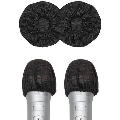 100 PCS Microphone Hygiene Cover Odor Removal Disposable Disposable Non-woven Windscreen Protective Mic Pad for KTV Karaoke Supp