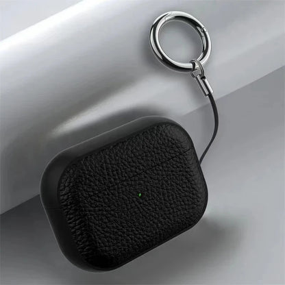 For Airpods Pro 1 2 Case Luxury Lychee Leather Business Earphone Case with Hook Strap Headphone Cover For Apple Air Pods 4 3 2 1