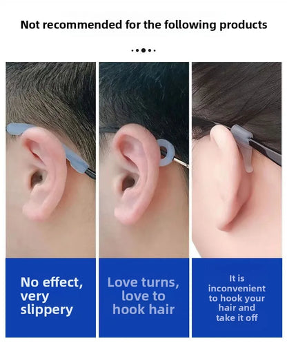 Anti Slip Glasses Silicone Ear Hooks for Sports Non Slip Eyewear Retainer Frame Grips to Prevent Falling Off