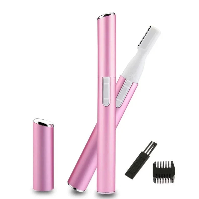 Electric Mini Eyebrow Trimmer Shaver Hair Removal Facial Neck Body Arms Legs Blur - Rechargeable Personal Grooming Kit