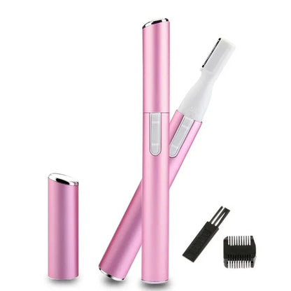 Electric Mini Eyebrow Trimmer Shaver Hair Removal Facial Neck Body Arms Legs Blur - Rechargeable Personal Grooming Kit