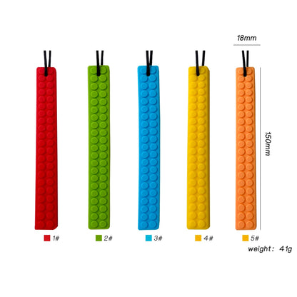 1pcs Silicone Teether Kids Chew Necklace Sensory Chewy Pendant Oral Motor Toys Therapy Tools for Autism Children's Goods