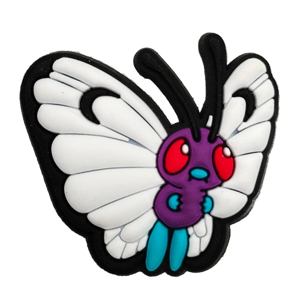 Random 10/20/30/50pcs Pokemon Cartoon Shoe Charms for Kids Sandals Classic Shoe Accessories Decoration Pins Party Birthday Gifts