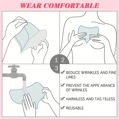 Silicone Anti Wrinkle Patches For Chest Lift Tapes Pads Necklift checklift Reusable Chest Skin Wrinkle Remover Pad Sticker