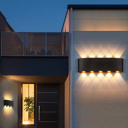 Led Wall Lamp Outdoor Indoor Waterproof Surface Mounted LED Up and Down Wall Light Porch Garden AC85-265V