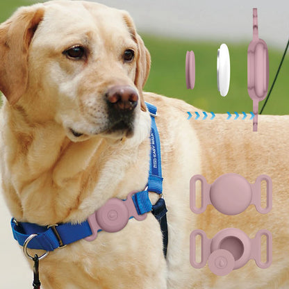 Waterproof Silicone Cover For Apple Airtag Case Double Ear Dog Cat Collar GPS Finder Protective Cases For Apple Air Tag Tracker