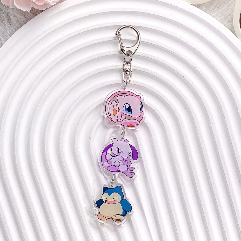 Pokémon Characters Pikachu Bulbasaur Jigglypuff Acrylic Keychain Bag Charms Accessories Backpack Pendant Key Holder Friend Gifts