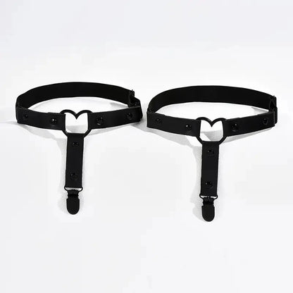 1pc/2pc punk Metal Tassel Pendant Pink PU Leather Choker Collar Sexy Spiked Neck Strap Clavicle Men Necklaces for Women Gothic