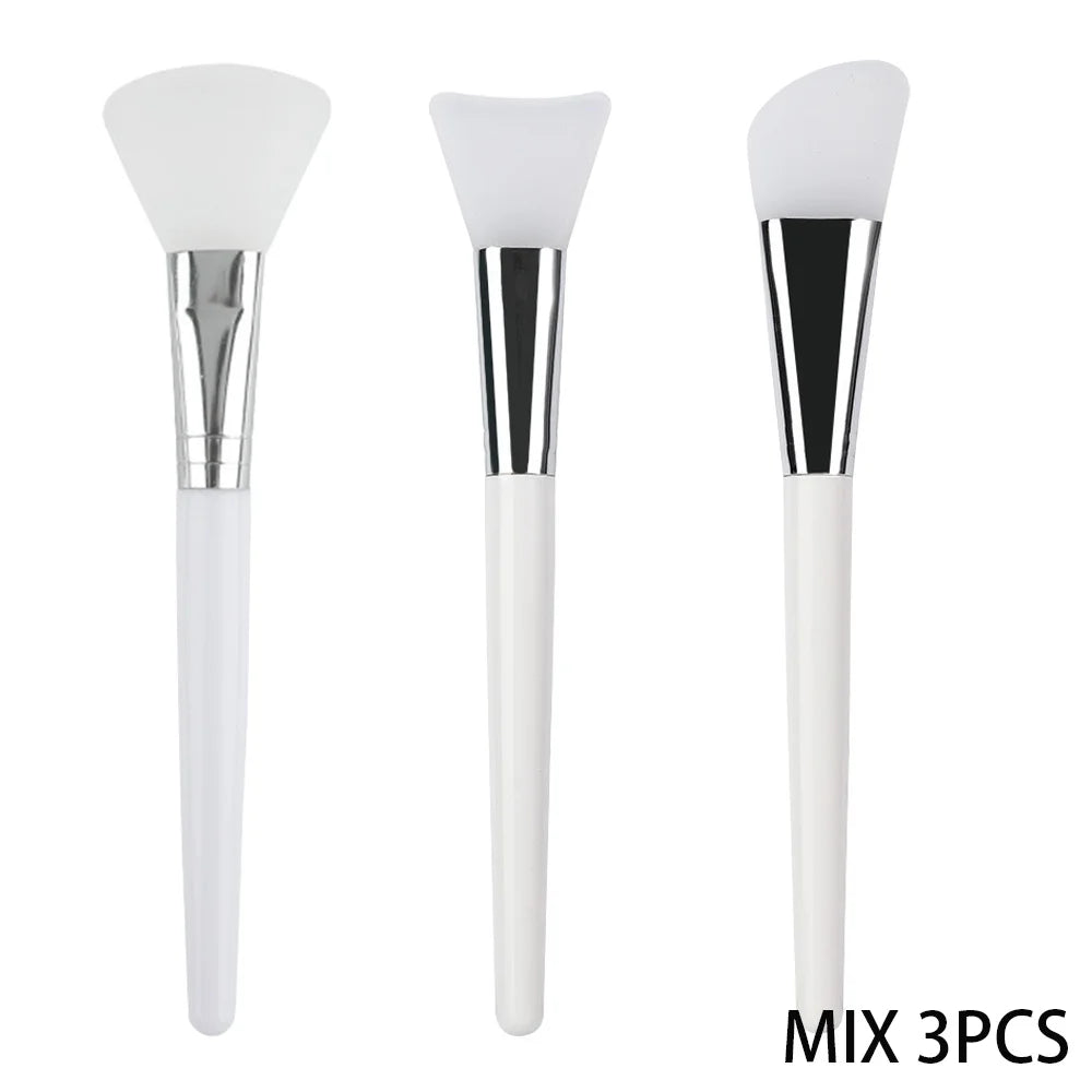 3/4PCS Silicone Face Mask Brush Application Tool Soft Silicone For Facial Mud Clay Mask Reusable Face Mask Spatula Beauty Tools