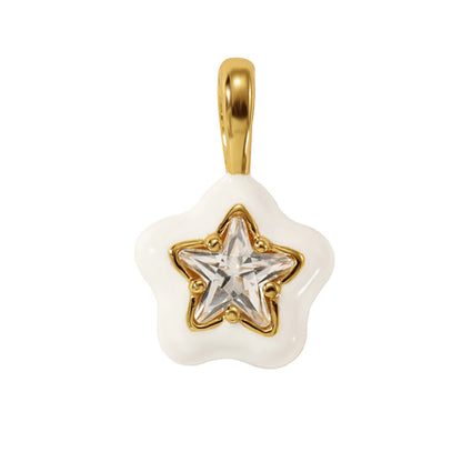 Y2K fashion heart-shaped flower colored lip pendant, suitable for DIY necklaces, bracelets, keychains, bag buckles