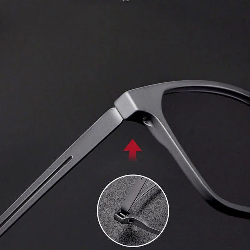 Pure Titanium Progressive Reading Glasses Men Women Near and Dual-use Anti-Blue Light Adjustment Eyewear