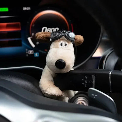 Cute Plush Puppy Car Turn Signal Switch Decor Steering Column Wiper Rod Lever Interior Ornament