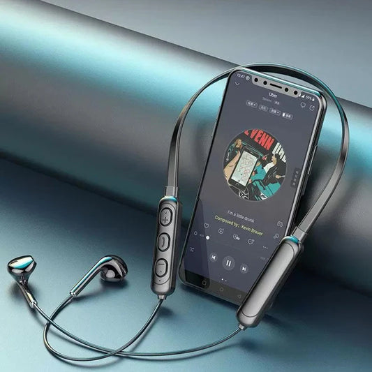 Wireless 9D Bluetooth-compatible 5.2 Headset NeckHanging TWS Stereo Noise Reduction Universal 5.0 Sports Headset with Microphone