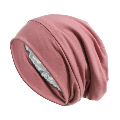 Indian Women Turban Satin Sleeping Cap Inner Hijab Hat Beanie Bonnet Muslim Bandana Hair Loss Headscarf Head Wrap Turbante Mujer