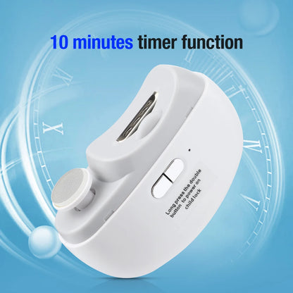 Electric Nail Clipper 2 in 1 Grinding and Polishing with Light Automatic Nail Trimmer Rechargeable Nail Cutter Manicure