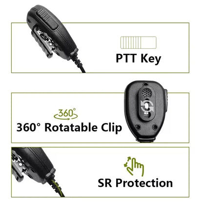 Baofeng Microphone Speaker Mic PTT Shoulder For DM-1701 UV-18 Pro UV5RH Ham Radio QuanSheng UV-K5 UV-K6 UV-5RPLUS Walkie Talkie