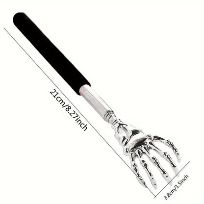 Adjustable Stainless Steel Back Scratcher with Retractable Claw for Portable and Convenient Massage and Tickle Relief