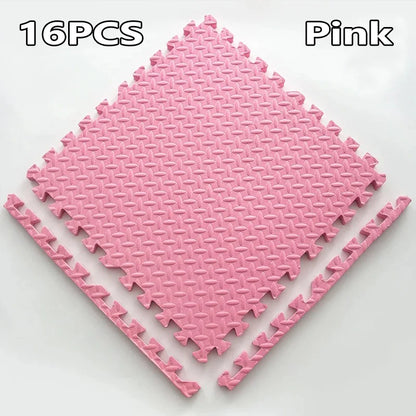 1-16PCS 30*30cm  Sports Gym Protection EVA Leaf Grain Floor Mats Yoga Fitness Non-Slip Splicing Rugs Thicken Shock Room Workout