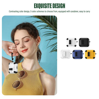 Luxury Bracket Case For AirPods Pro 3 3nd Automatic Lock Compatible With MagSafe For Men Apple Air Pods Pro 2 4 3 2 1 Pro2 Cover