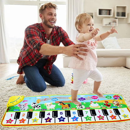 Kids Musical Carpet Baby Toddlers Fitness Keyboard Piano Mat Music Play Instrument Montessori Education Toys Gift for Girl Boy