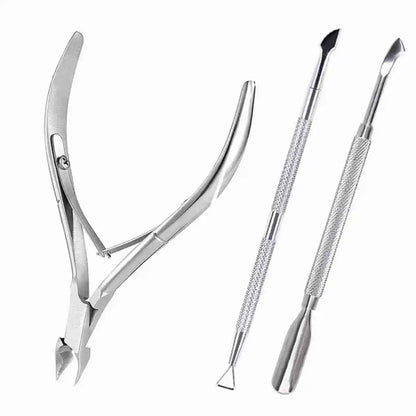 Nail Professional Stainless Steel Nail Cutter Scissor Nippers Muti Function Cuticle Pusher Remover Nail Care Manicure Tools Kits