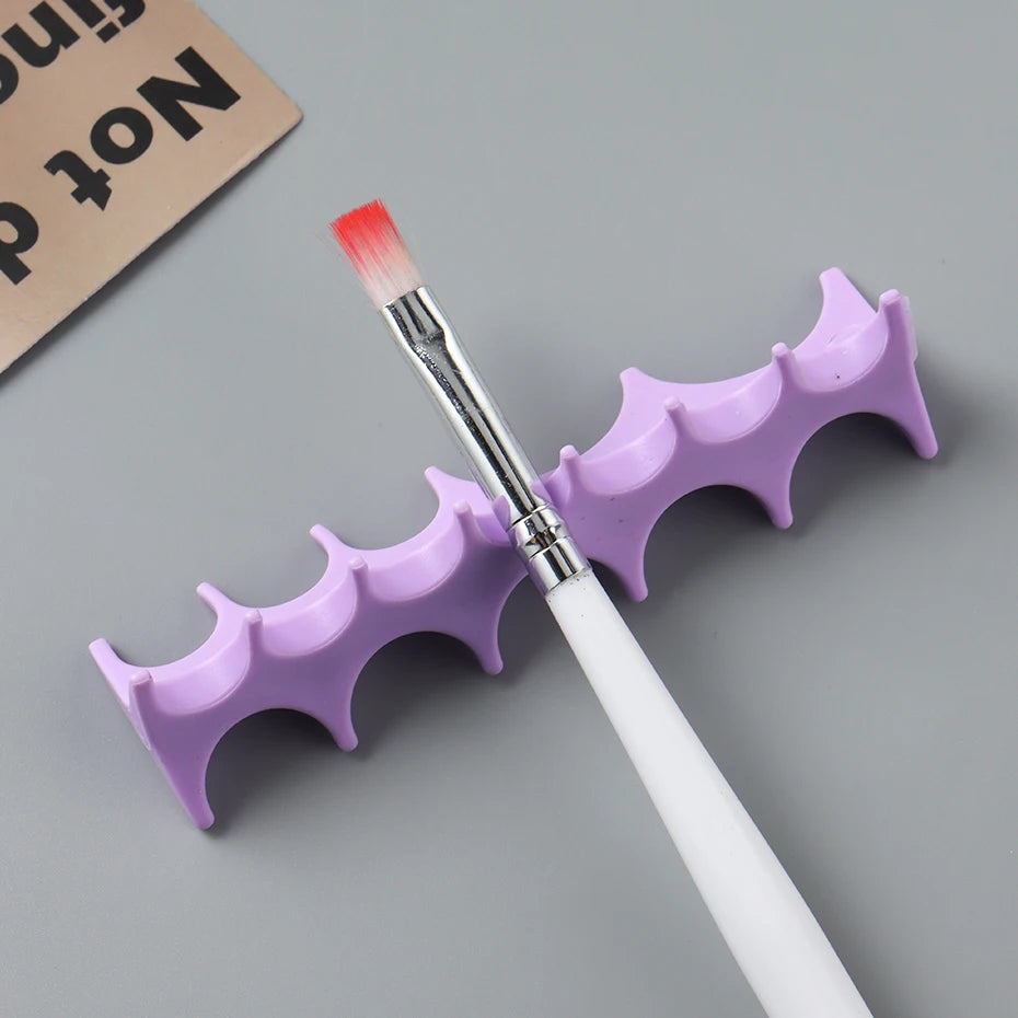 Soft Silicone Nail Pen Holder Brush Rack Shelf UV Gel Brush Display Stand Makeup Painting Pen Rest Organizer Stander Manicure