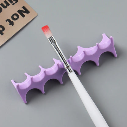 Soft Silicone Nail Pen Holder Brush Rack Shelf UV Gel Brush Display Stand Makeup Painting Pen Rest Organizer Stander Manicure