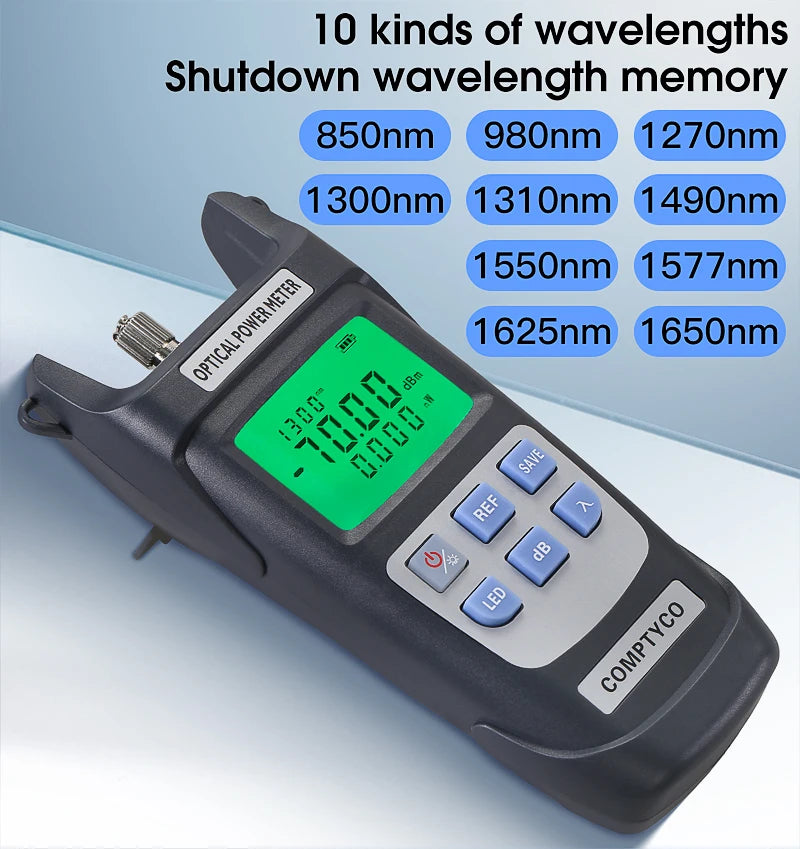 COMPTYCO AUA-Y710A/Y510A Optical Power Meter -70~+10dBm/-50~+26dBm Fiber Optic Cable Tester FTTH Tools(OPM with LED Lighting)