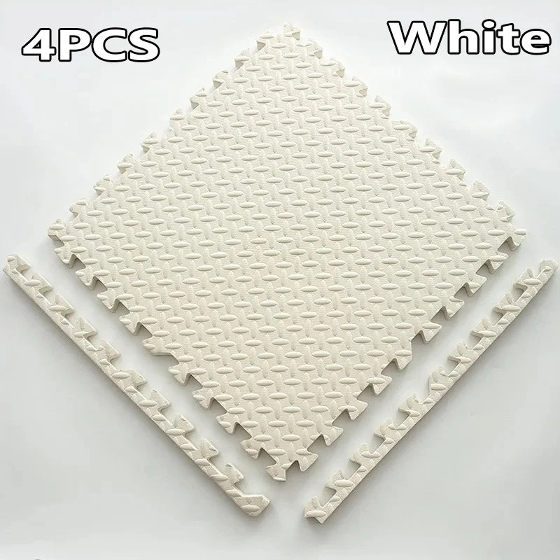 1-16PCS 30*30cm  Sports Gym Protection EVA Leaf Grain Floor Mats Yoga Fitness Non-Slip Splicing Rugs Thicken Shock Room Workout