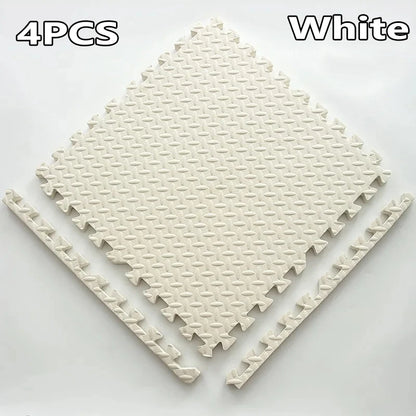 1-16PCS 30*30cm  Sports Gym Protection EVA Leaf Grain Floor Mats Yoga Fitness Non-Slip Splicing Rugs Thicken Shock Room Workout