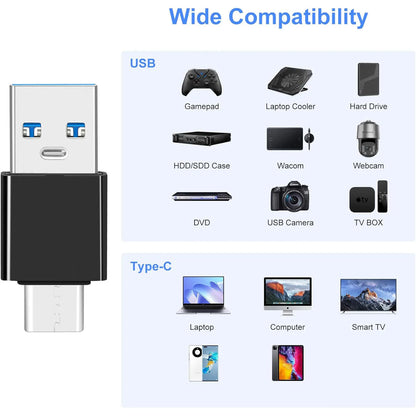 USB3.1 Male to USB C Male Adapter Charging Adapter for Easy Device Connection for Macbook Huawei Samsung Xiaomi Connector