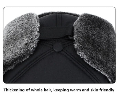 2024 Winter Warm Thickened Artificial Fur Baseball Hat Men's and Women's Skiing Soft Extreme Cold Hat Fishing Hat Outdoor