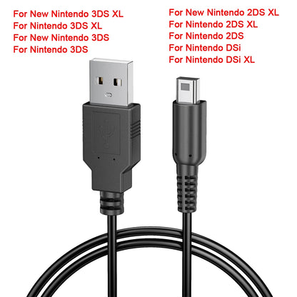 USB Charger Cable For Nintendo S Lite DSL NDSL Data Charging Power Cable Cord For NDSi 3DS New 3DS XL LL New 2DS XL NDS GBA SP
