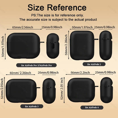 Silicone Case for AirPods 4 3 2 1 2nd 3nd 4nd Protective Shell Wireless Earphone Headphones Covers for Apple AirPods Pro 2 Pro3