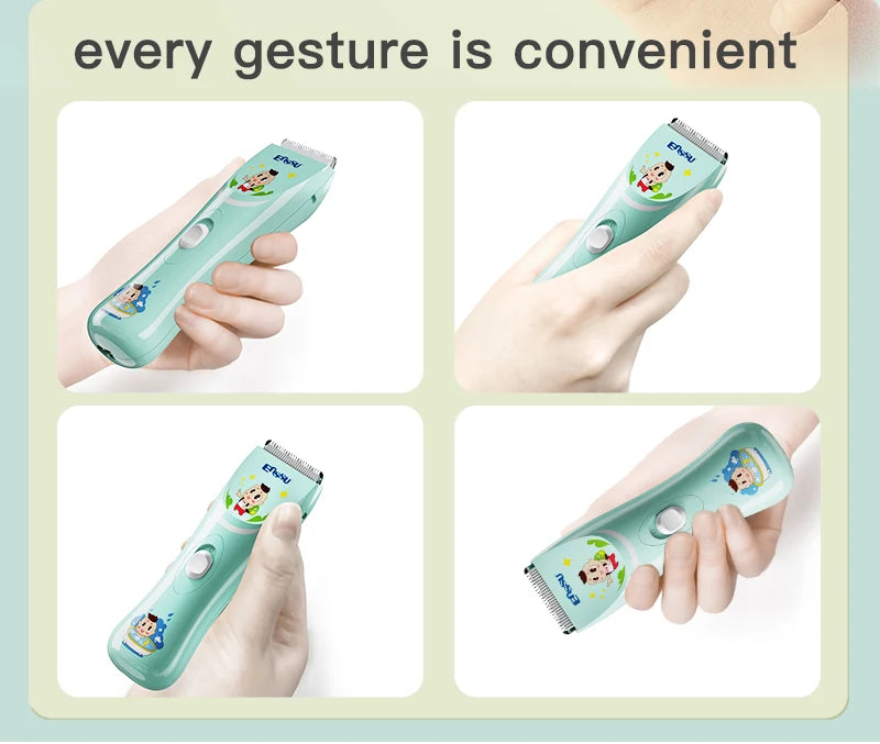 Vacuum Hair Clippers for Kids & Men Rechargeable Cordless Hair Cutting Machine with Safe Ceramic Blade Waterproof Hair Trimmers