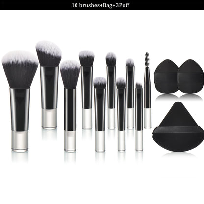 10 color Mini makeup brush Travel portable Makeup Tool Makeup Puff - Palm Brush Professional Makeup tool set Christmas gift